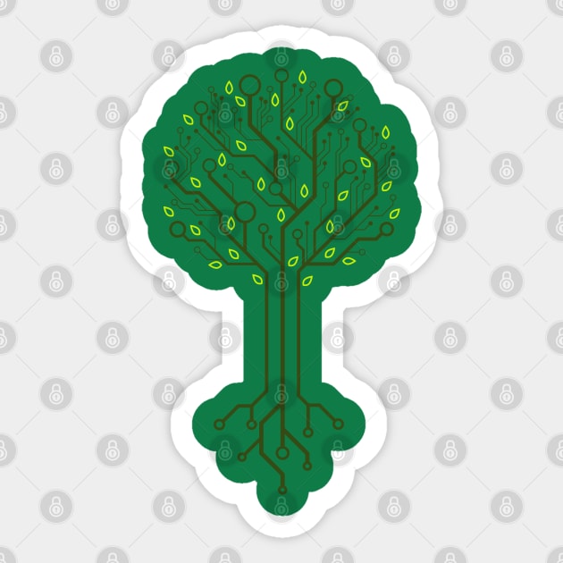 Circuit of Nature Sticker by flintsky